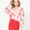 Bailey Rose Sale Pink & Red Daisy Cardigan
