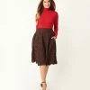 Tulip.B Sale Black & Cherry Print Swing Skirt