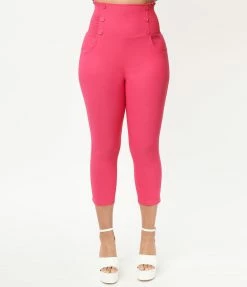 Unique Vintage Hot Pink Cary Capris New Arrivals!
