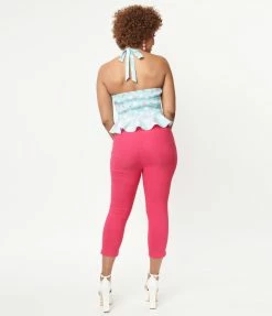 Unique Vintage Hot Pink Cary Capris New Arrivals!
