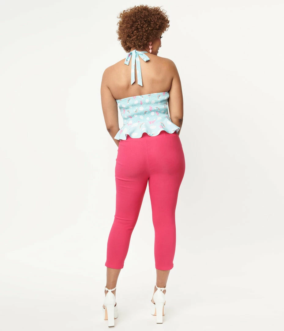 Unique Vintage Hot Pink Cary Capris New Arrivals!