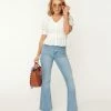 CEROS Sale Light Blue Front Pocket Flare Jeans