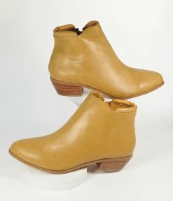 Cavort Int'l Inc (NYLA Shoes) Boots Sand Tan Leatherette Winona Ankle Booties