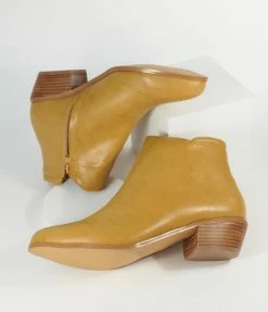 Cavort Int'l Inc (NYLA Shoes) Boots Sand Tan Leatherette Winona Ankle Booties