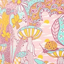 Blue Platypus Plus Size Pink Mushroom Garden Print Mini Dress Sale