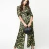 Rebel Love Black & Green Herbs Sojourn Jumpsuit