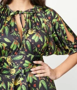 Rebel Love Black & Green Herbs Sojourn Jumpsuit