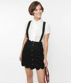 Smak Parlour White & Bow Ties Power Play Blouse Clothing