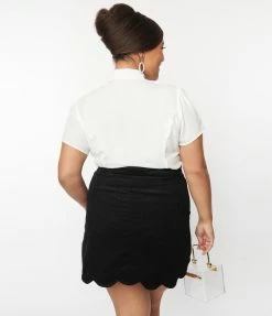 Smak Parlour Plus Size White & Bow Ties Power Play Blouse