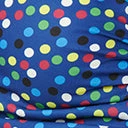Smak Parlour Blue & Rainbow Polka Dot Picnic Party Crop Top Sale