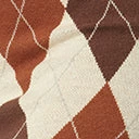 Emory Park Brown & Cream Argyle Mini Skirt Sale