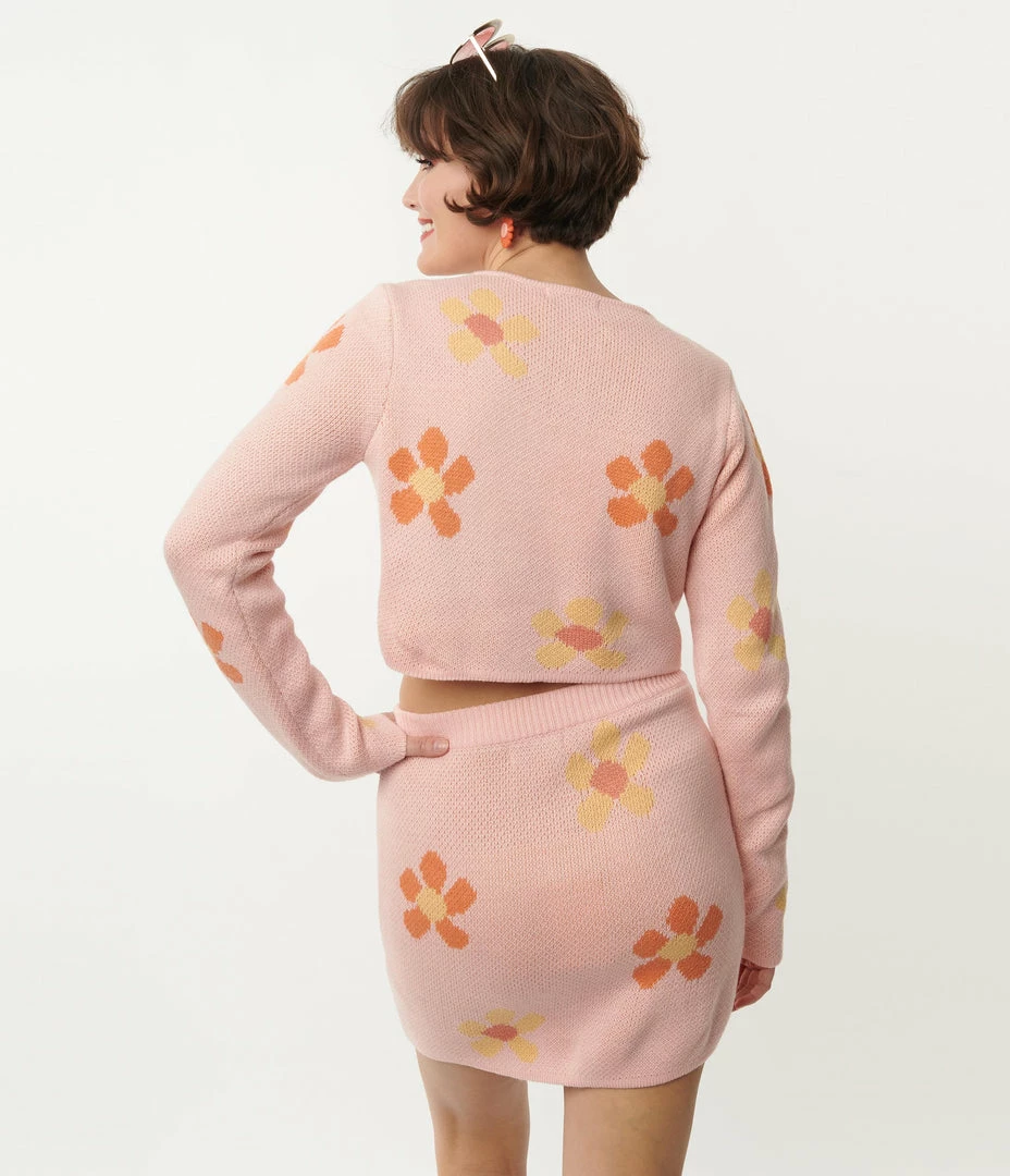 Emory Park Sale Peach & Orange Floral Mini Skirt