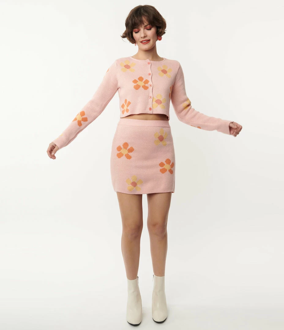 Emory Park Sale Peach & Orange Floral Mini Skirt