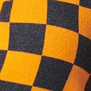 Saint Geraldine Sale Orange & Navy Check Cardigan