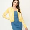 Compania Fantastica Yellow Diamond Knit Cardigan Sale