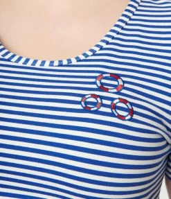 Lifestyle Group (UK) Ltd Sale Plus Size Blue & White Striped Knit Top