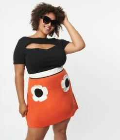 Lifestyle Group (UK) Ltd Clothing Plus Size Black Cut Out Knit Top