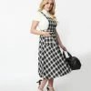 Lifestyle Group (UK) Ltd Black & White Plaid Pinafore Swing Skirt Sale