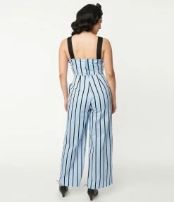 Lifestyle Group (UK) Ltd Blue & Black Striped Jumpsuit Sale