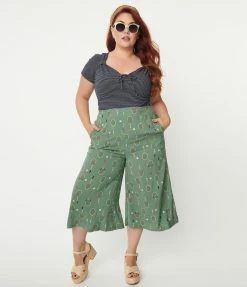 Lifestyle Group (UK) Ltd Plus Size Green Tennis Love Culottes Sale