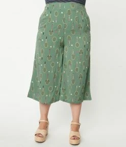 Lifestyle Group (UK) Ltd Plus Size Green Tennis Love Culottes Sale
