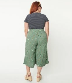 Lifestyle Group (UK) Ltd Plus Size Green Tennis Love Culottes Sale