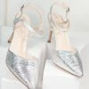 Joia Silver Pointed Toe Stiletto Heels