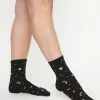 Joia Black Emoji Crew Socks