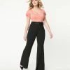 Flying Tomato Sale Black Belted Flare Pants