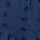 BaeVely Navy Clip Dot Babydoll Dress