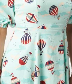 Lifestyle Group (UK) Ltd Sky Blue & Hot Air Balloon Print Swing Dress Sale