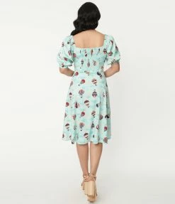 Lifestyle Group (UK) Ltd Sky Blue & Hot Air Balloon Print Swing Dress Sale