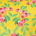 Miss Lulo, Inc. Plus Size 1950s Golden Yellow & Red Berries Swing Dress