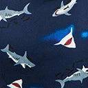 Miss Lulo, Inc. Plus Size Navy Blue & Shark Print Top