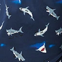 Miss Lulo, Inc. Plus Size Navy & Shark Print Shorts
