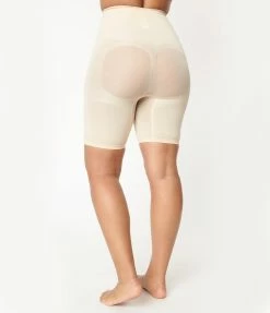 Clothing Unique Vintage Beige Shapewear Shorts