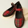 Unique Vintage Red Plaid Mary Jane Flats Unique Vintage Brand