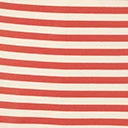 Unique Vintage Rust & Cream Striped Back To Basics Zipper Top