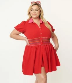 Sale Smak Parlour Plus Size Red Callie Shorts