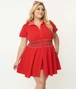 Sale Smak Parlour Plus Size Red Callie Shorts