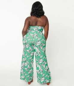 Smak Parlour Plus Size Green Butterfly PrintÃ¥ÃŠGlamour Goddess Jumpsuit Rompers & Jumpsuits