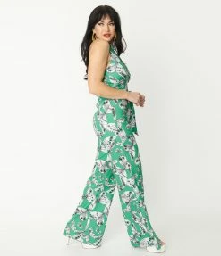 Smak Parlour Green Butterfly PrintÃ¥ÃŠGlamour Goddess Jumpsuit