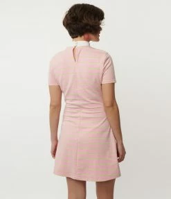 Sale Smak Parlour Pink & Lime Green Stripe Wave Maker Mini Dress