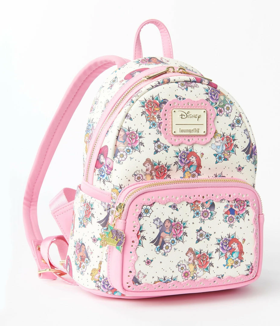 Handbags Loungefly Disney Princesses Tattoo Florals Mini Backpack