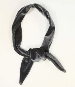 Faire (I'm With The Band) Dark Grey Velvet Scarf