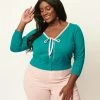 Unique Vintage Plus Size Turquoise Dandy Cardigan