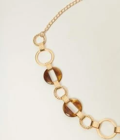 Belts Unique Vintage Gold & Brown Chain Belt