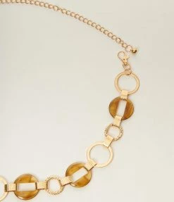 Belts Unique Vintage Gold & Brown Chain Belt