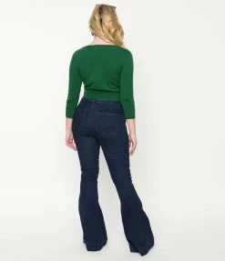 Saints & Hearts Dark Denim Sailor Flare Jeans Sale