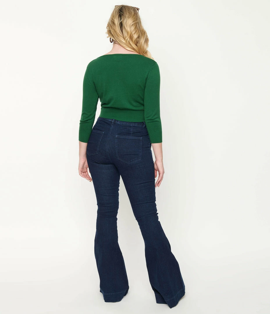 Saints & Hearts Dark Denim Sailor Flare Jeans Sale